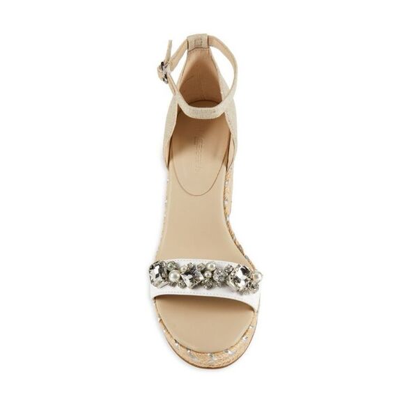 NWT Karl Lagerfeld Catalyna Jewel Embellished Espadrille Wedge Sandals size 11 - Picture 2 of 9